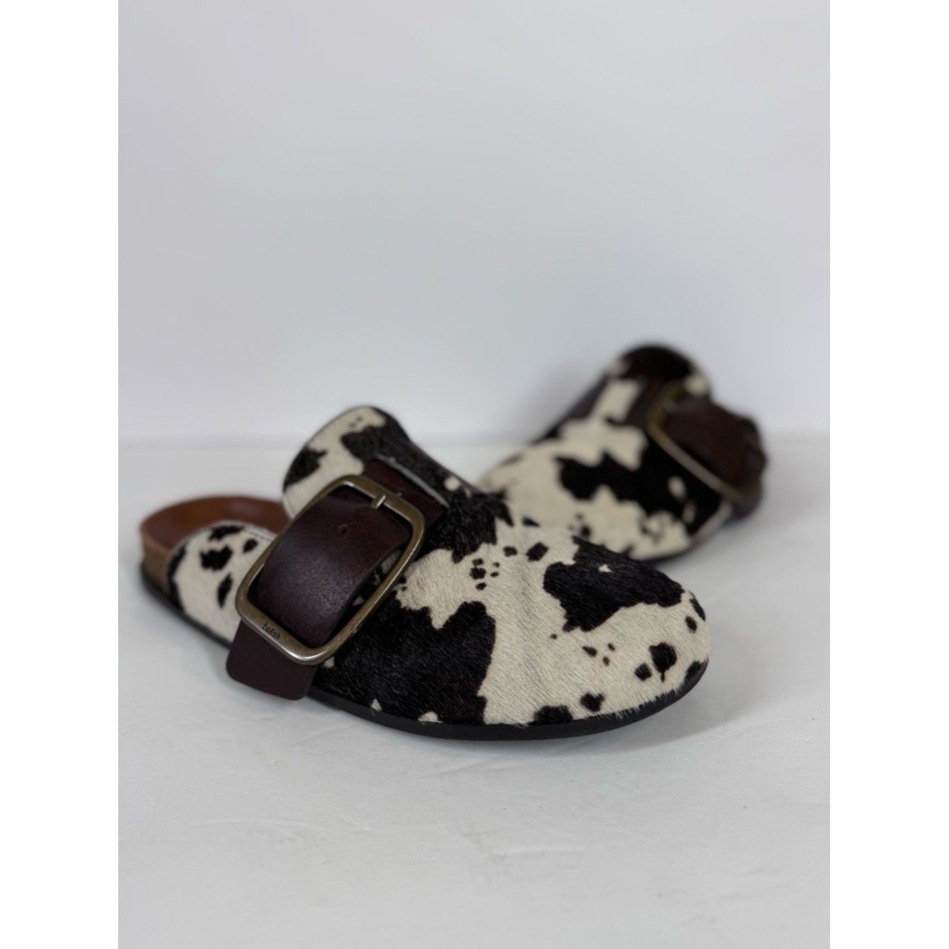 Ba&Sh Calf Hair Animal Cow Print Mules Slip On Western Women's Size Us 7 37